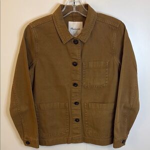 Madewell Tan Utility Jacket with Point Collar